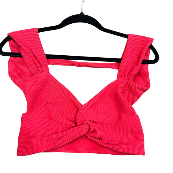 Women's Red Strappy Crop Top Large