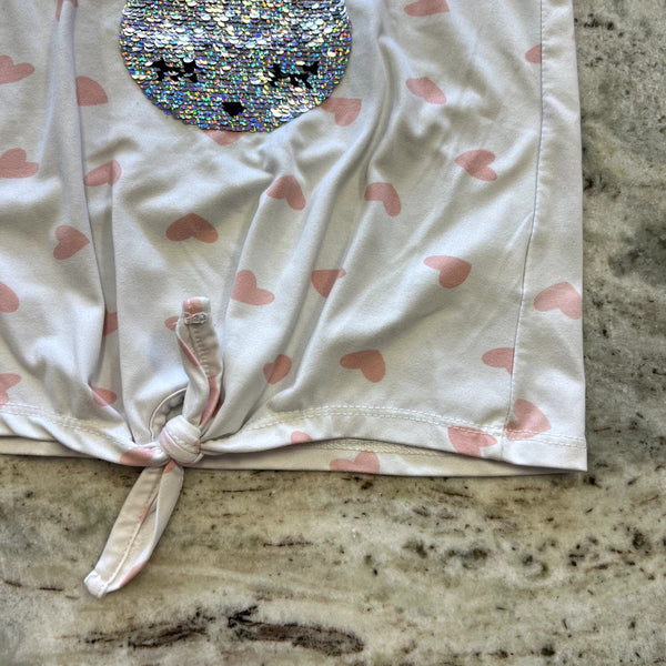 Btween Heart + Sequin Bunny Top Size 6