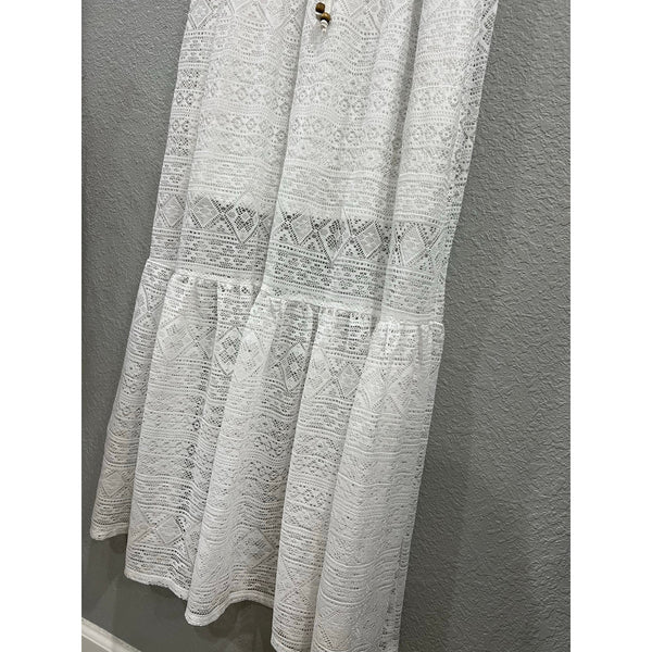 knee length dresses for ladies Maurice's White Lace Aztec Print Sleeveless Maxi Dress 1XL – Southern Roots  Boutique