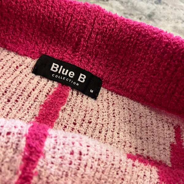 Blue B Boutique French Terry Pink Star Lounge Shorts Size Medium