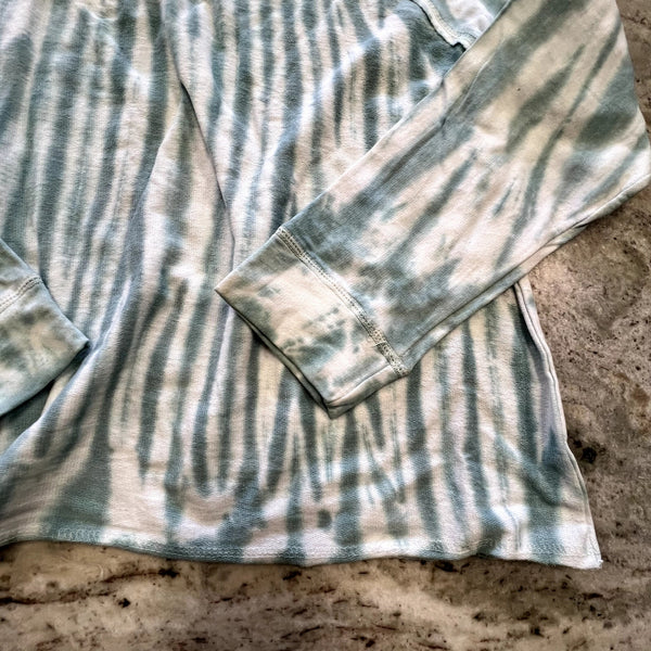 Wallflower Teal Blue Tie Dye Sweatshirt Size Medium