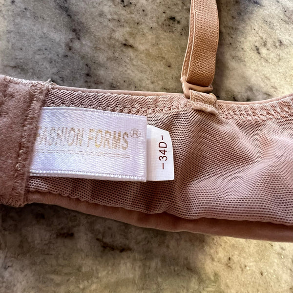 Fashion Forms Deep Plunge Nude Bra 34D