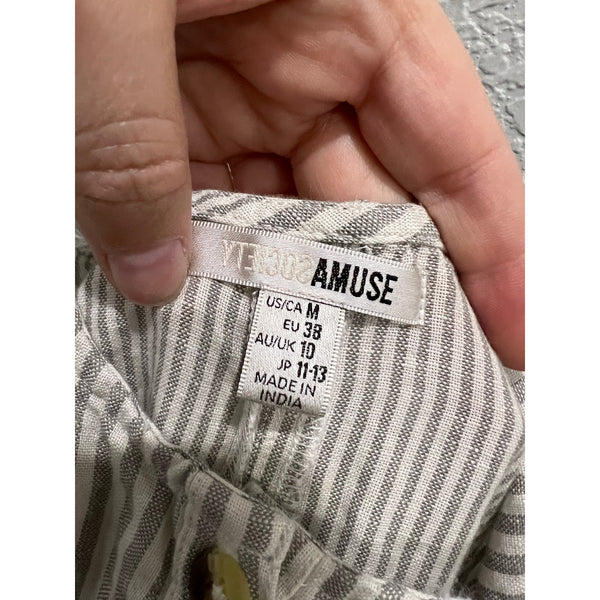 Revolve Amuse Society Linen Striped Overalls Medium