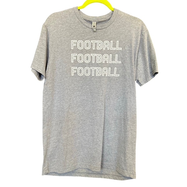 Football Stacked Gray Graphic Tee Medium