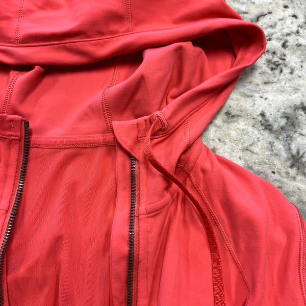 Lululemon Define Coral Pink Hooded Jacket Size 6