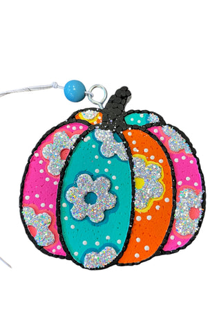 Neon Floral Pumpkin Freshie