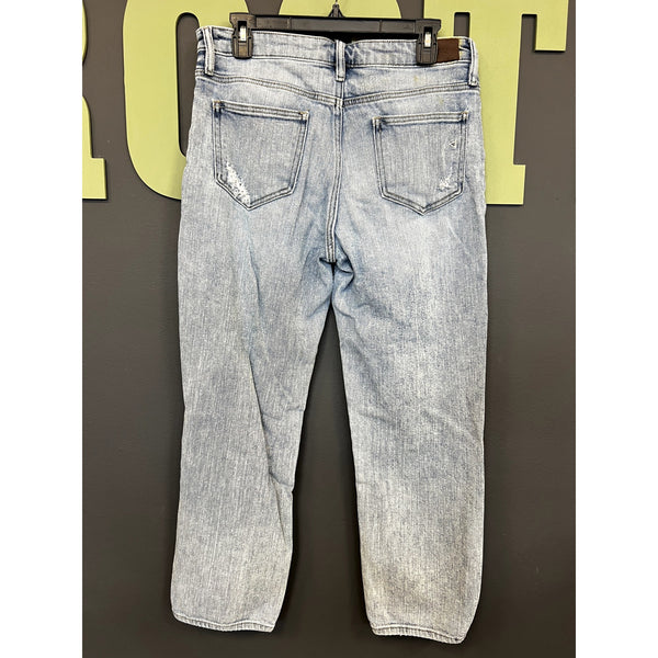 Hidden Jeans Straight Leg Distressed Light Wash Jeans Size 28