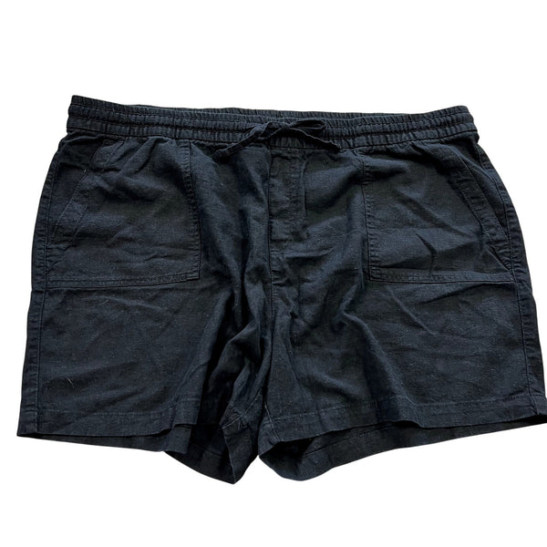Old Navy Linen Blend Black Shorts Size XXL