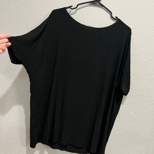Emma's Closet Black Bamboo Dolman Sleeve Top Medium