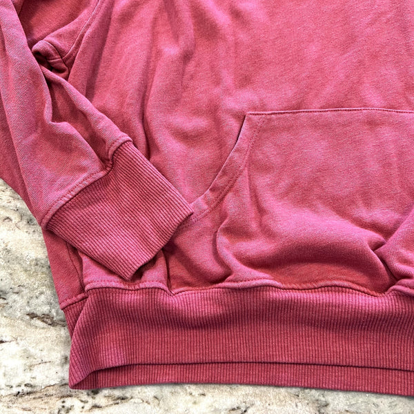 Sundry Garment Washed Red Hooded Pullover Size Small