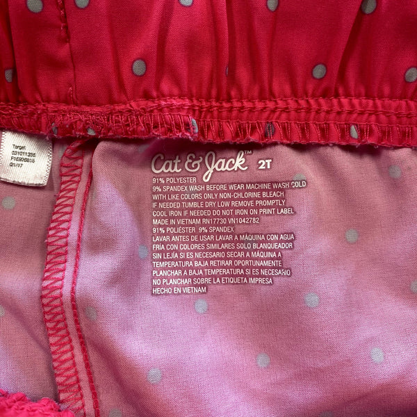 Cat & Jack Pink Polka Dot Athletic Shorts 2T