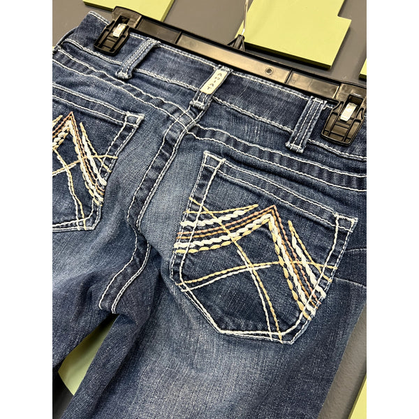 Ariat Real Denim Dark Wash Bootcut Jeans Size 28 Long
