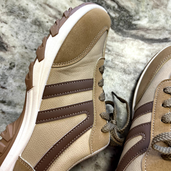 Women's Brown Two Tone Sneakers Size EU 40