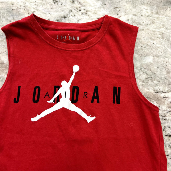 Jordan Boy's Red Graphic Tank Top Youth Medium