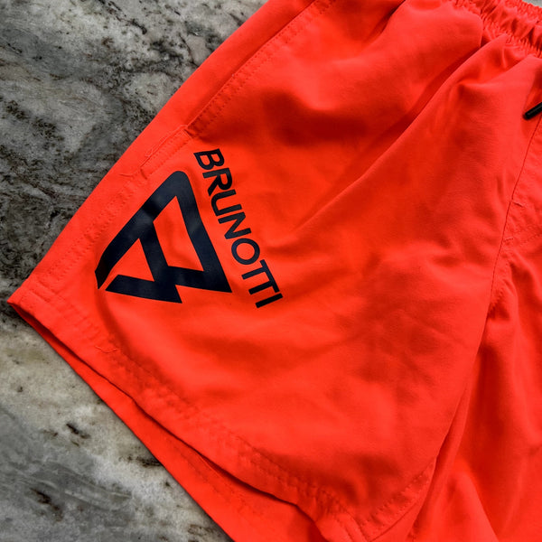 Brunotti Neon Red Orange Boys Swim Trunks Size Youth 16