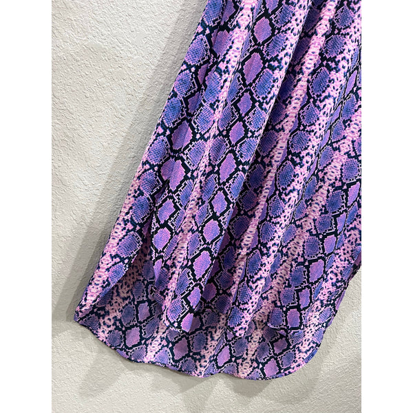 NWT Peace Love Cake Purple Snakeskin Sleeveless Maxi Dress Small