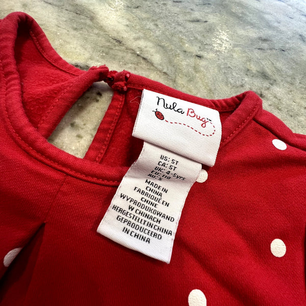 NulaBug Two Piece Girls Reindeer Christmas Set Size 5T