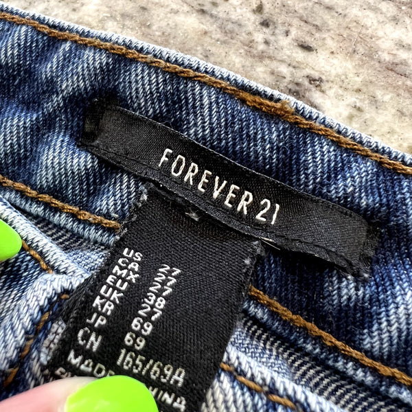 Forever 21 Denim Cutoff Shorts Size 27 Y2K