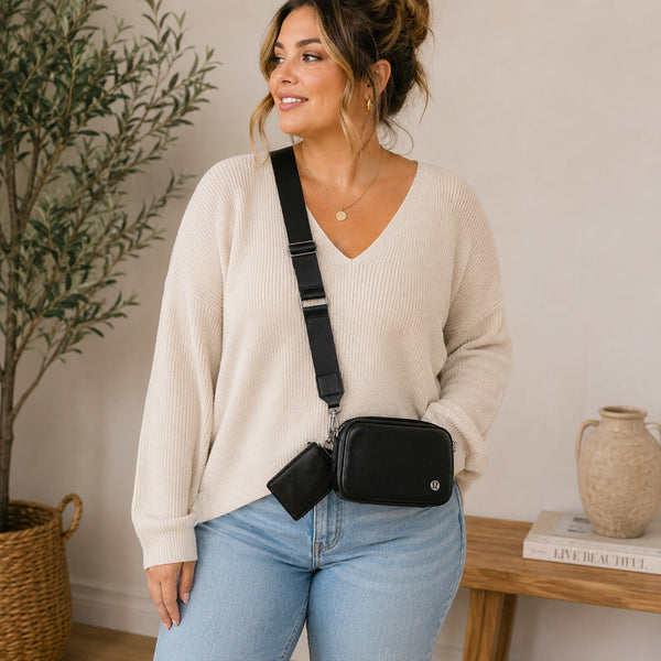 Women's Black Snap Shot Crossbody Hard Bag