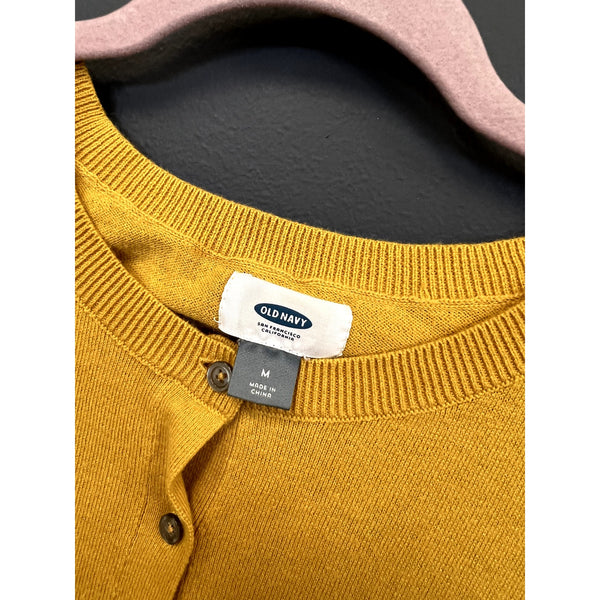 Old Navy Mustard Button Front Lightweight Cardigan Size Medium