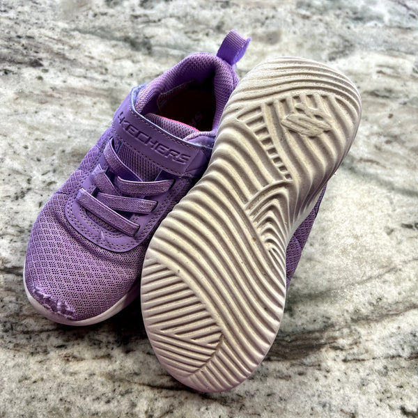 Skechers Girls Purple Velcro Sneakers Size Youth 11