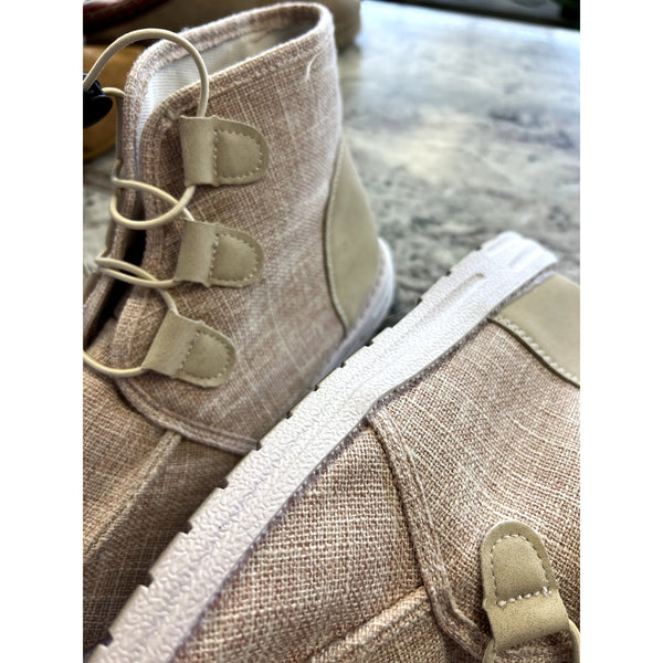 Women's Tan High Top Slip On Shoes Size 10.5