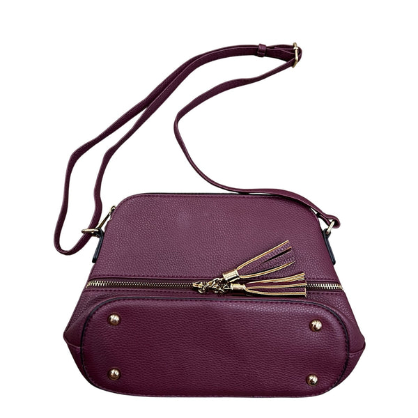 NWOT Maroon Small Bucket Crossbody Bag