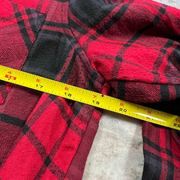 Hippie Rose Red + Black Button Down Flannel Medium