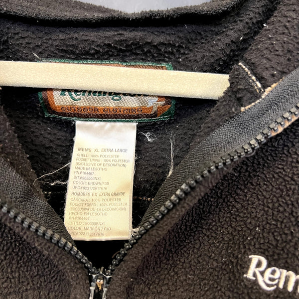 Remington Men's Black + Camo Fleece Full Zip Jacket Size XL