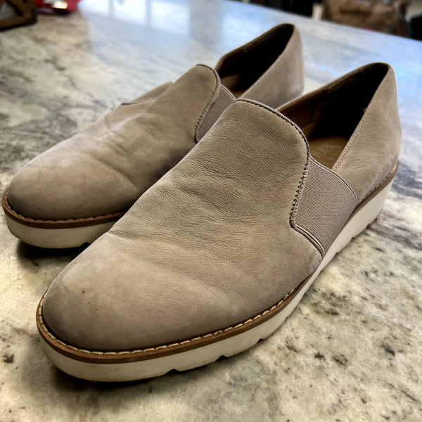 Franco Sarto Taupe Suede Haylee Loafers Women's Size 7