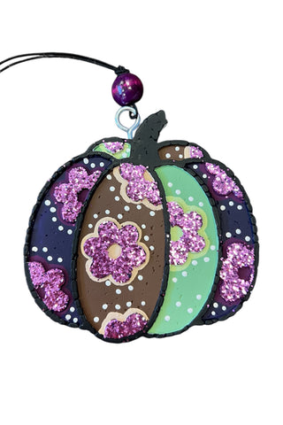 Purple Floral Pumpkin Freshie
