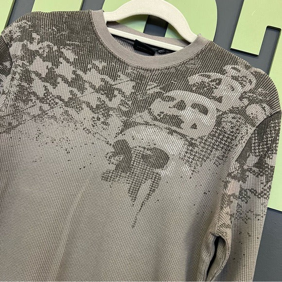 Vans Men’s Long Sleeve Thermal Skull Top Size Medium