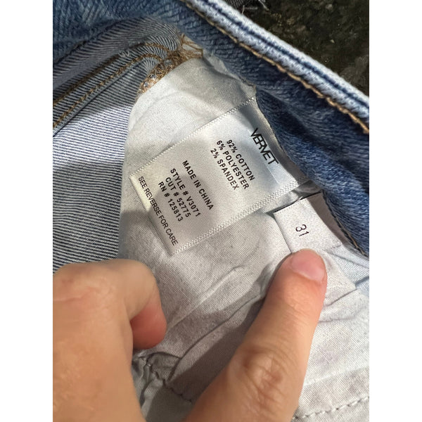 Vervet Medium Wash Distressed Bootcut Jeans Size 31