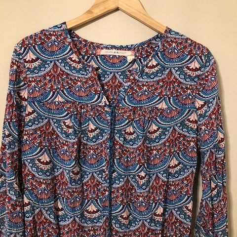 Chelsea & Violet Long Sleeve Printed Dress Large