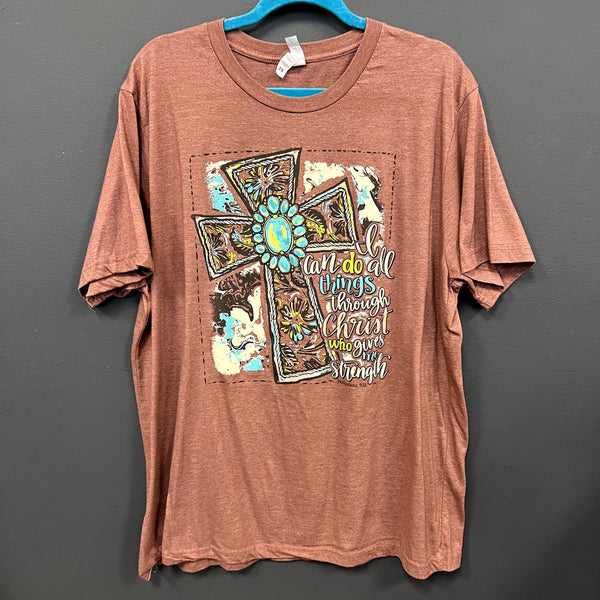 Women's Western Christian Faith Graphic Tee Size 2XL