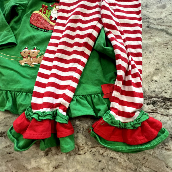 Rare Editions Girls Christmas Two Piece Santa Set Size 3T