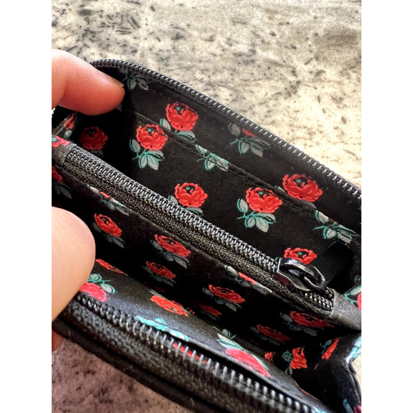 Vera Bradley Black Quilted Card Pouch