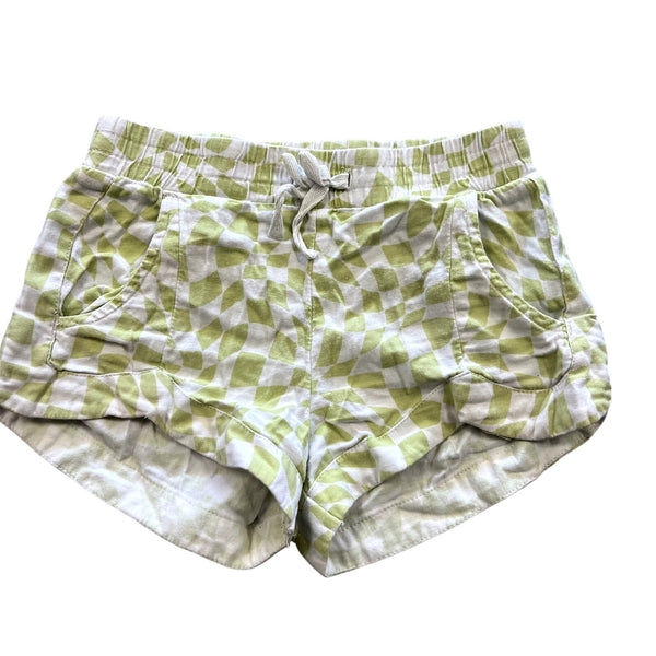 Billabong Girls Road Trippin' Warped Checkered Cotton Shorts Size Youth Small