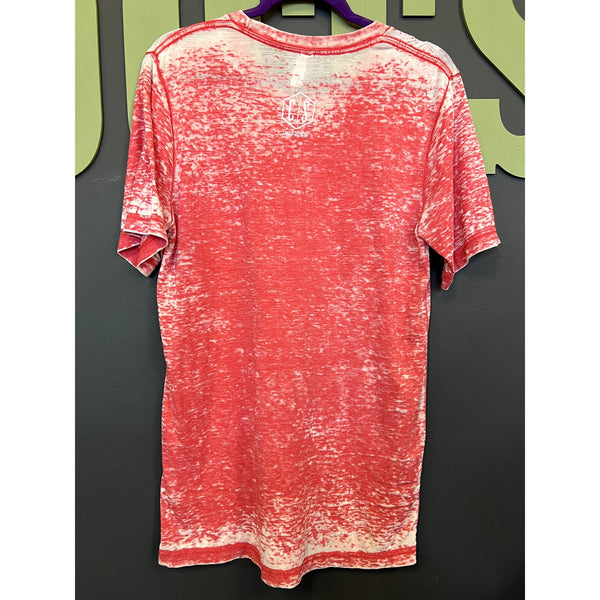 Charlie Southern Hog Country Red Acid Wash Graphic Tee Small