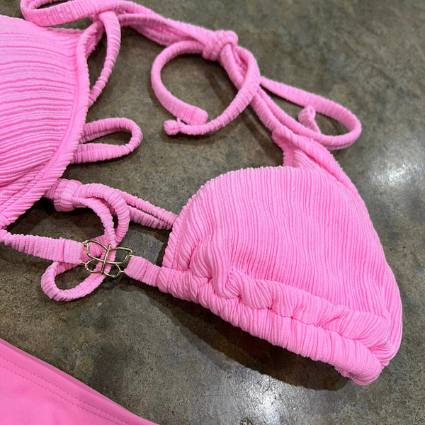 Wild Fable Light Pink Butterfly Detail Bikini Set Small