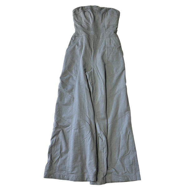 Daily Practice Anthropologie Slate Blue Strapless Jumpsuit XS