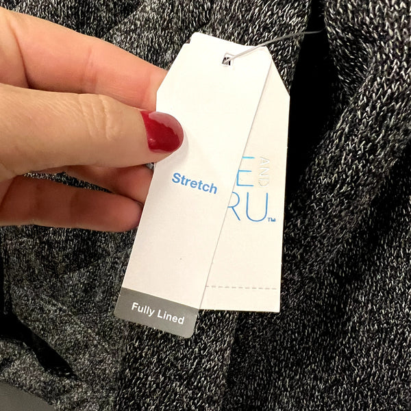 NWT Time and Tru Sherpa Lined Black Quilted Full Zip Jacket Size 3XL