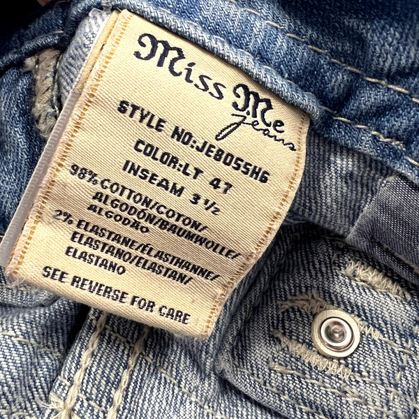 Miss Me Light Wash Denim Cutoff Shorts Size 30