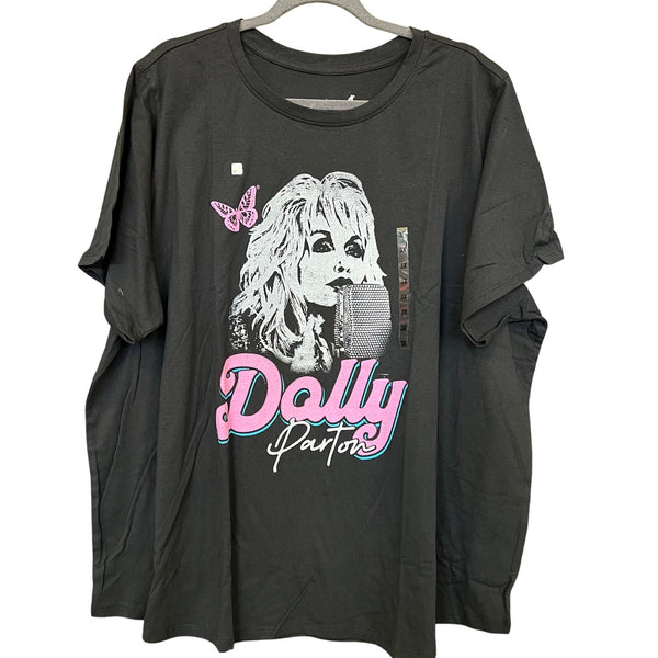 NWT Dolly Parton Black Short Sleeve Graphic Tee Size 3XL