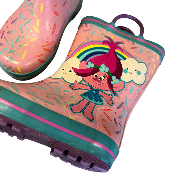 Trolls Rain Boots Girls Size 7