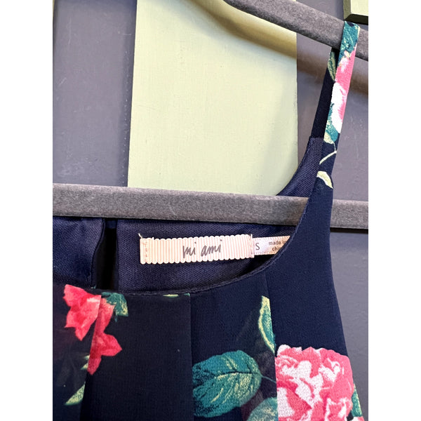 Miami Boutique Navy Blue Floral Mini Dress Small