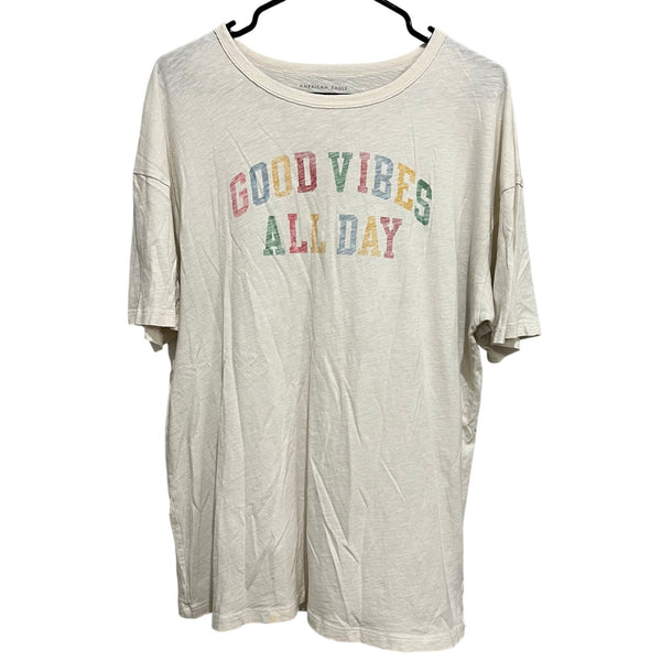 American Eagle "Good Vibes All Day" Oversized Graphic Tee Medium