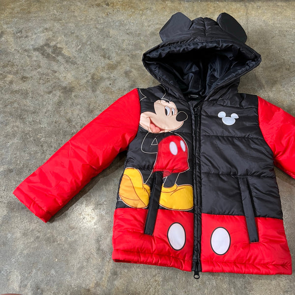 Disney Mickey Mouse Toddler Puff Coat Size 4T