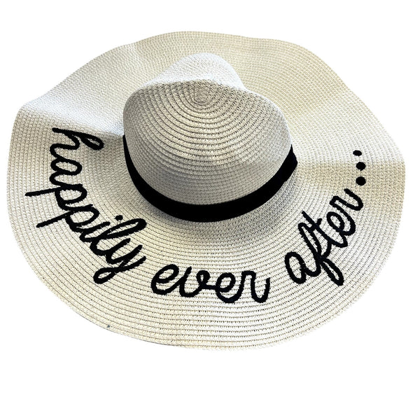 Happily Ever After Bridal Bachelorette Beach Sun Hat