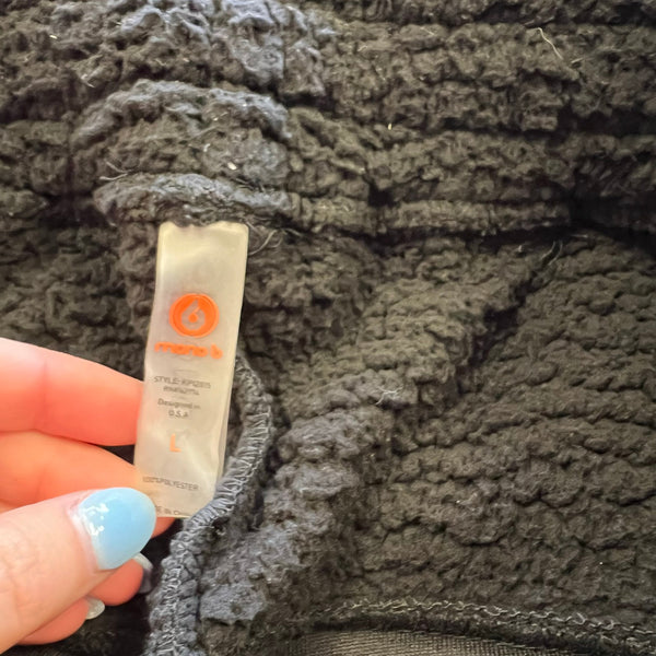 NWT Mono B Black Fleece Thick Jogger Pants Women's Size Large